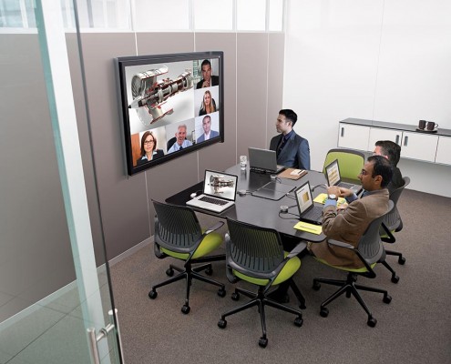 Hur ett vidyo 4k videkonferensrum kan se ut